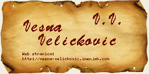 Vesna Veličković vizit kartica